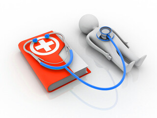 3d illustration patient treatment concept