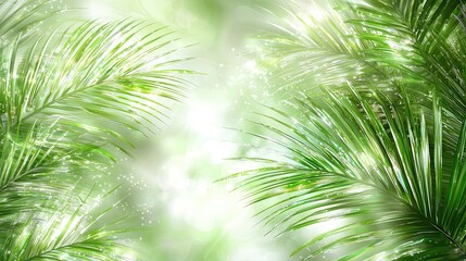 Tropical palm leaves a fresh perspective