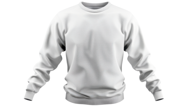 White sweater on transparent background