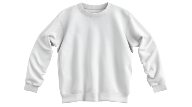 White sweater on transparent background