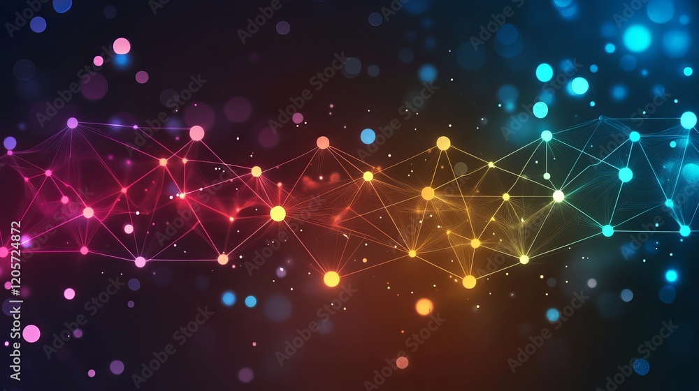Poster abstract futuristic network data background