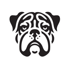 American Staffordshire bull Terrier dog isolated vector illustration
