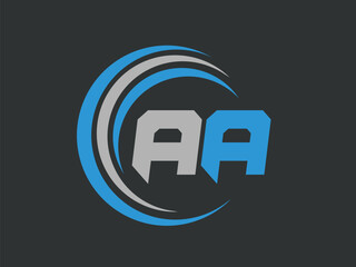 Abstract Letter AA logo Design. AA Initial Logo design Monogram for business and company.AA logo, AA letter logo design.