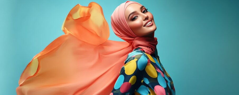 Dynamic and lively images that capture modern modest fashion.