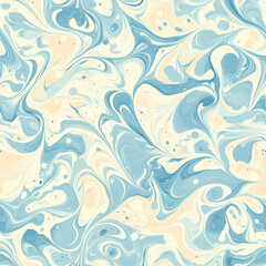 Seamless Tranquil Blue and Cream Marble Texture for Elegant Backgrounds, Prints, and Artistic Projects.