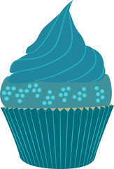 cupcake isolated on white background