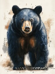 Fototapeta premium A bear is standing in front of a white background