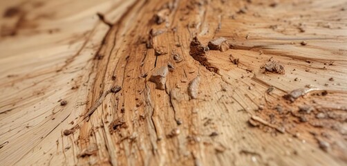 Fototapeta premium Close-up of organic shape macro texture of light wood, light wood, shape, macro, close-up