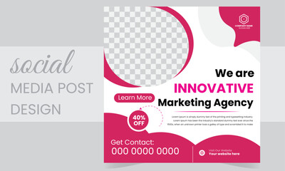 invitation social media post template collection. Usable for social media post