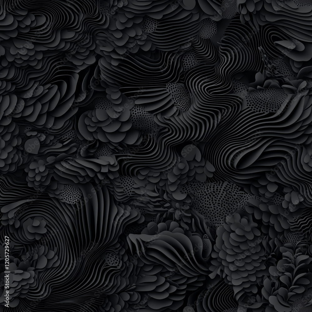 Poster seamless abstract black and white organic patterns with fluid shapes and textures for modern design 