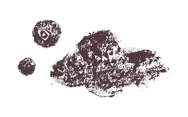 Black pepper seasoning. Hand drawn pencil sketch. Icon in vintage style. Condiment crayon drawing. Vector peppercorn doodles