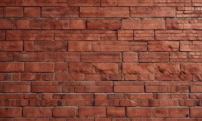 Obraz premium Sections of red brick wall forming a geometric pattern, background, architecture, symmetry