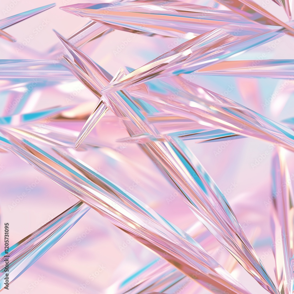 Poster seamless vibrant prism reflections: abstract texture of colorful glass shards captured in high detai