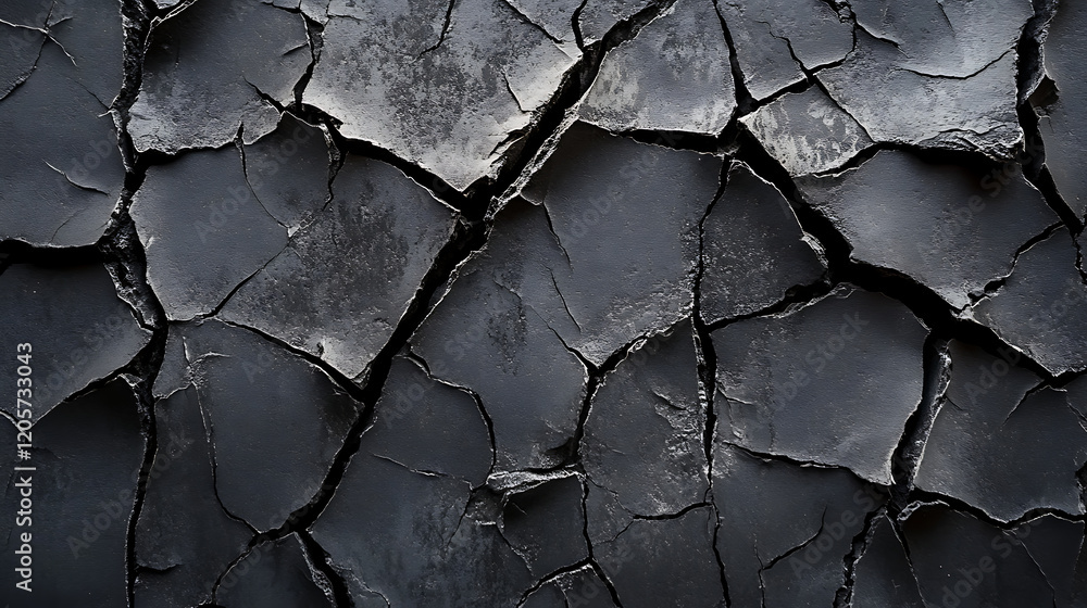 Aufkleber cracked surface textures abstract art digital background minimalist design close-up view visual conc
