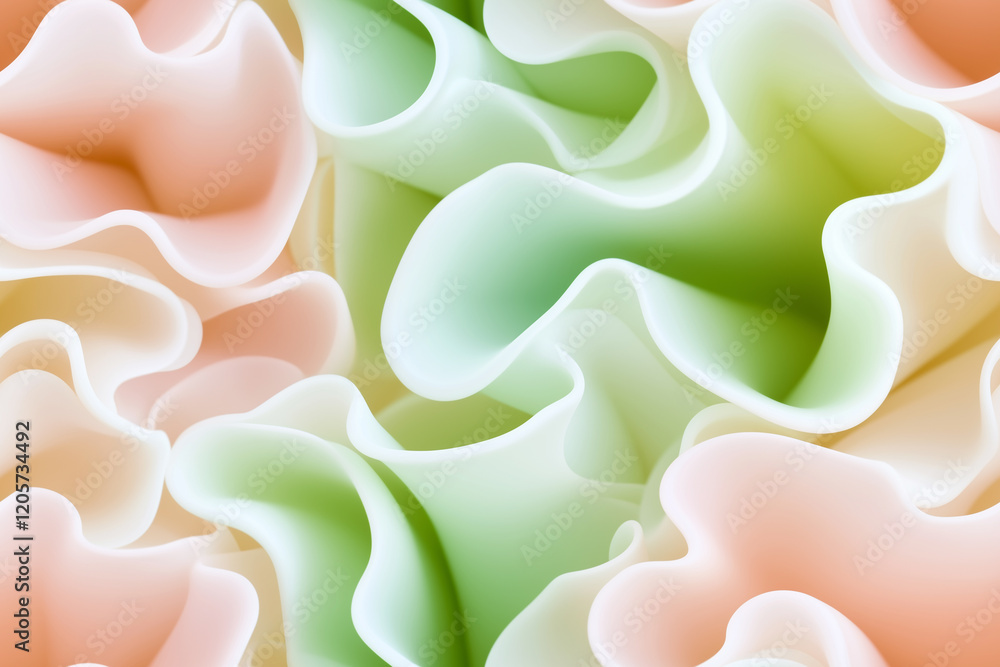 Poster seamless colorful abstract background of flowing shapes in soft pastel tones, perfect for modern des