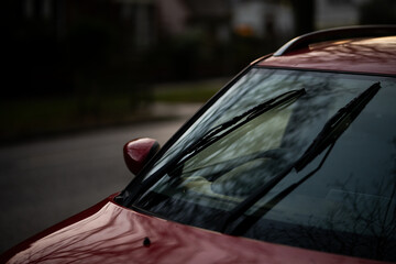 Car exterior windscreen wiper wing mirror