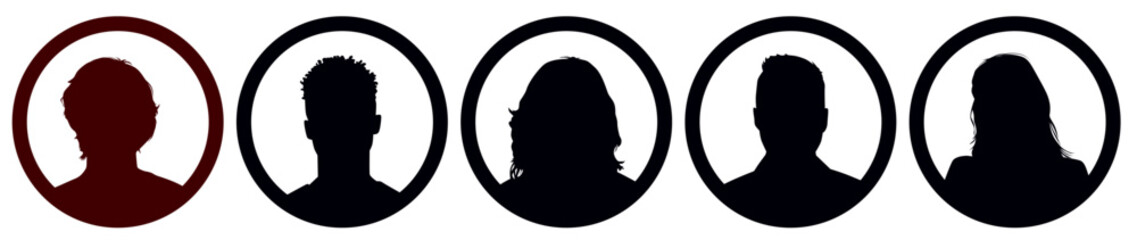 User people silhouette. User profile for social media, web, content. silhouette people avatar. User people icons