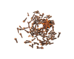 Dry Spice Cloves Isolated, Scattered Seasoning, Aromatic Clove Spices, Dry Carnation Condiment