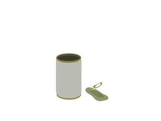 Can on a white background.