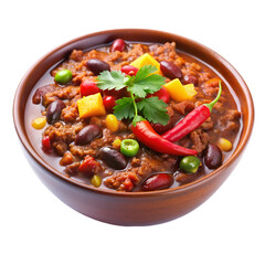Chili con came isolated on transparent background
