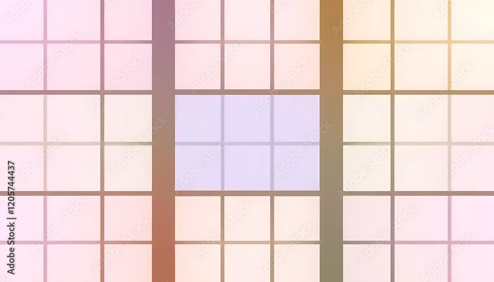 Poster abstract grid pattern pastel color blocks design