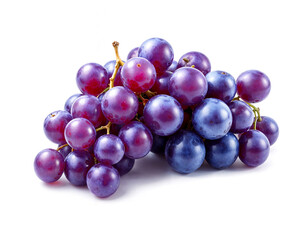 Red grapes bunch, studio shot, white background, food photograph