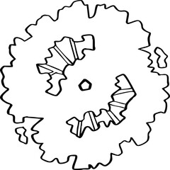 Obraz premium hand drawn cartoon top view of tree illustration.