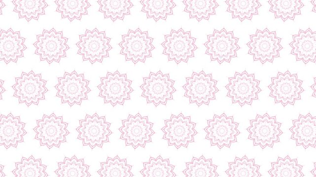 seamless pattern mandala motion on white background