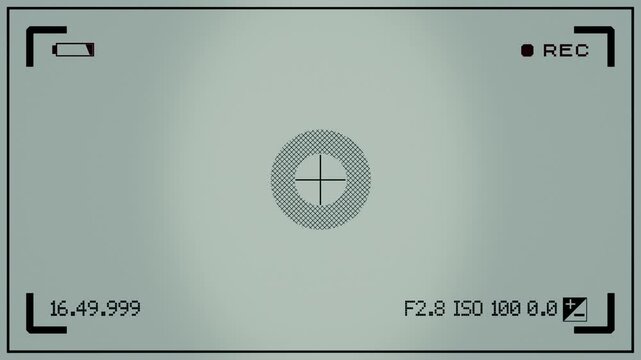 Screen monitor view finder camera camcorder display flashing battery and recording counting time stock video Home Video Camera, Movie Camera, Camera - Photographic Equipment, Body Camera, Security Cam