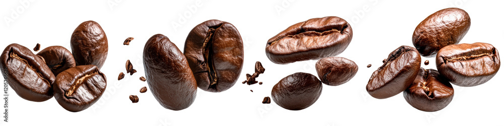 Poster assorted gourmet chocolates arranged on a dark surface showcasing variety and texture in a black bac