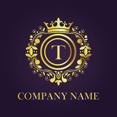Vintage and luxury logo template Premium Vector, Royalty
