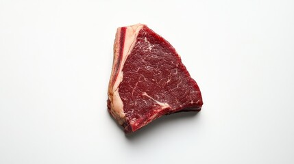 Obraz premium Fresh Grilled Beef Steak on White Background