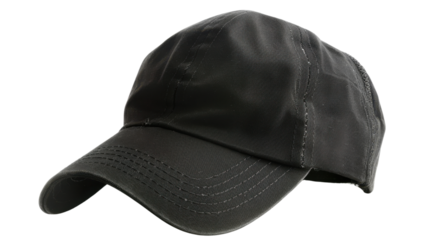 Black cap on transparent background
