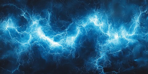 Obraz premium Abstract Electric Blue Energy Lines, Generative AI