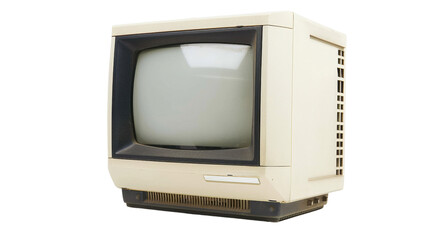 
Vintage computer on transparent background