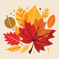 Obraz premium Vibrant Autumn Leaves Design for Fall Decor