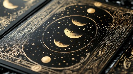 Mystical Moonlit Night Tarot Card: Celestial Design