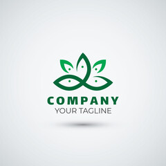 Herbal and spa logo icon design template