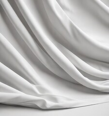 Fototapeta premium Elegant white cloth background with soft texture and subtle folds, white, folds, cloth