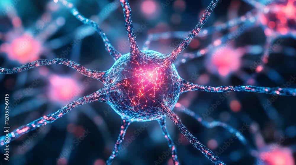 Poster abstract neural network background