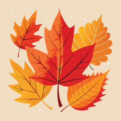 Obraz premium Vibrant Autumn Leaves Design for Fall Decor