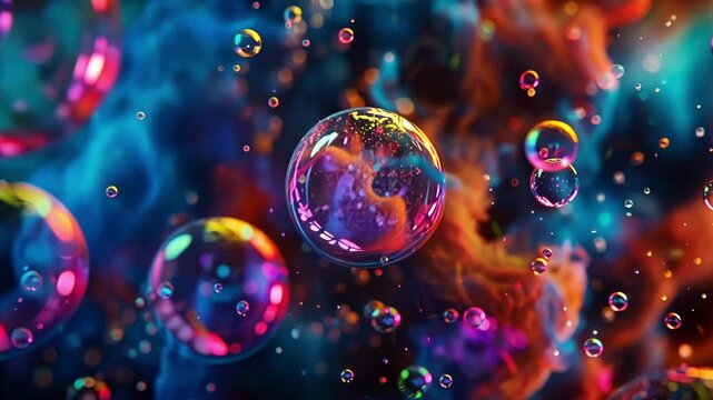 colorful bubble background footage