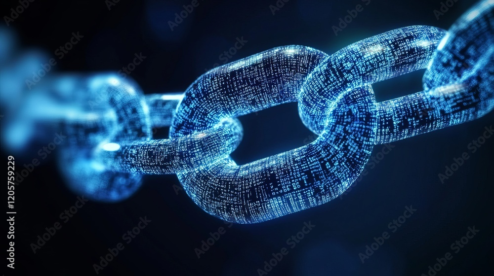 Poster abstract futuristic data chain network background