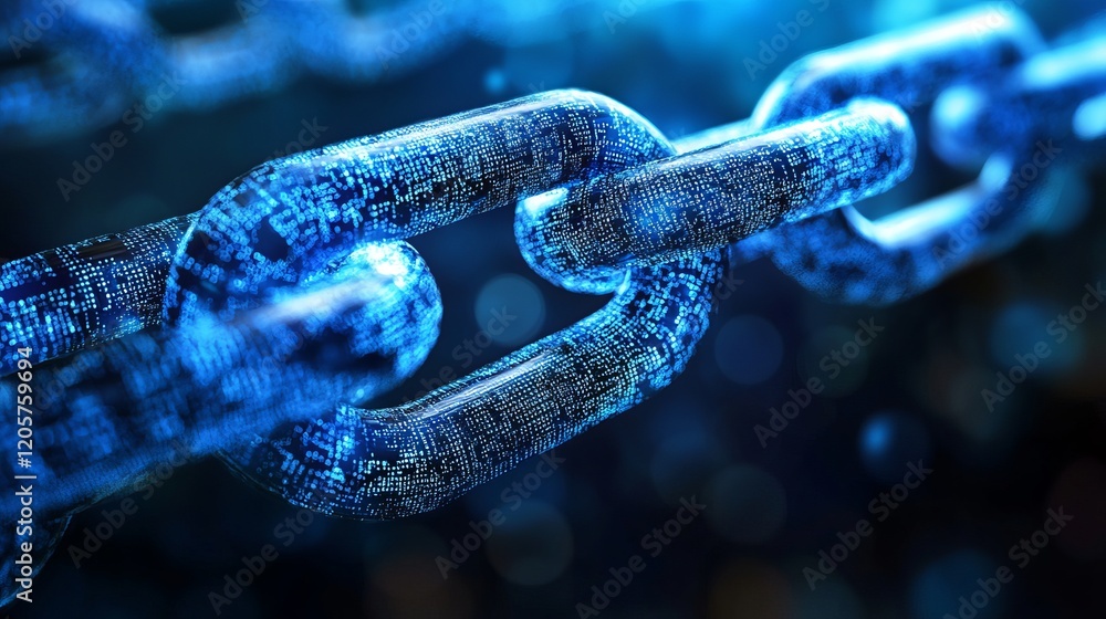 Poster abstract futuristic data chain network background