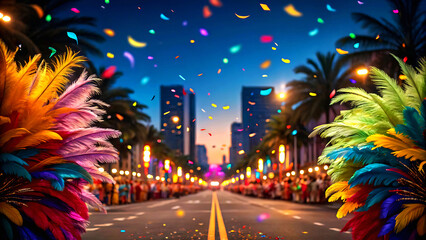 Bright Background of the Samba Parade Glow