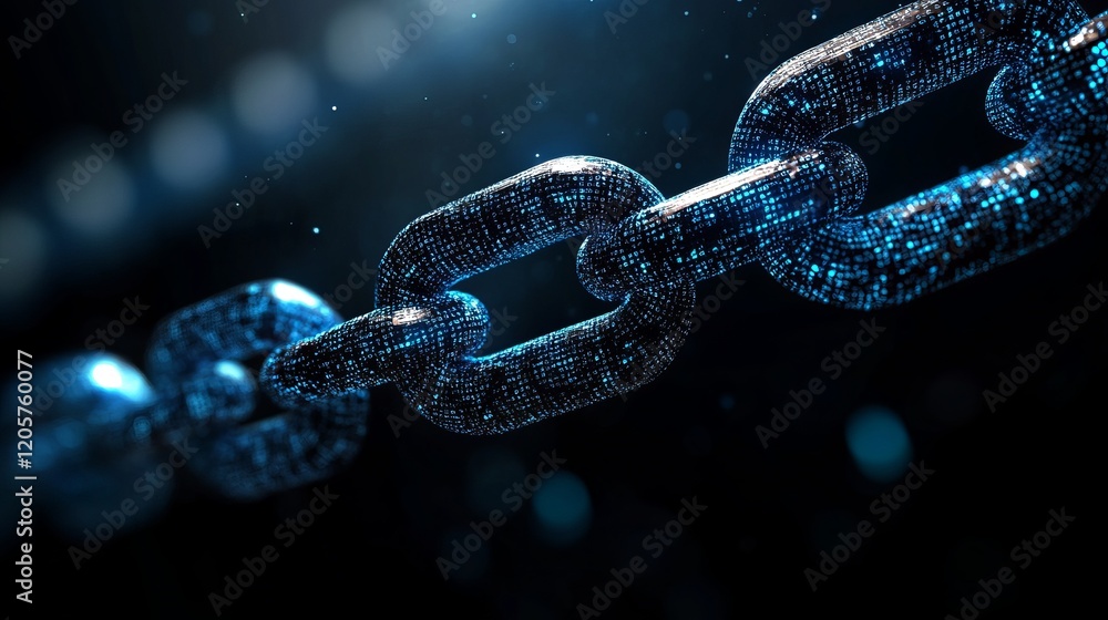 Poster abstract futuristic data chain network background