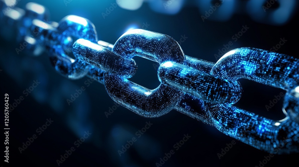 Poster abstract futuristic data chain network background