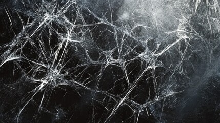 Abstract grunge texture in dark gray and black tones with rough scratches and a worn effect.
