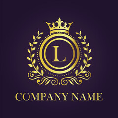 Vintage and luxury logo template Premium Vector, Royalty
