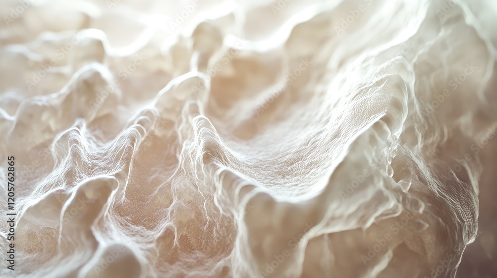 Aufkleber close-up of a frosted glass texture with soft, diffused light creating an ethereal and dreamy appear